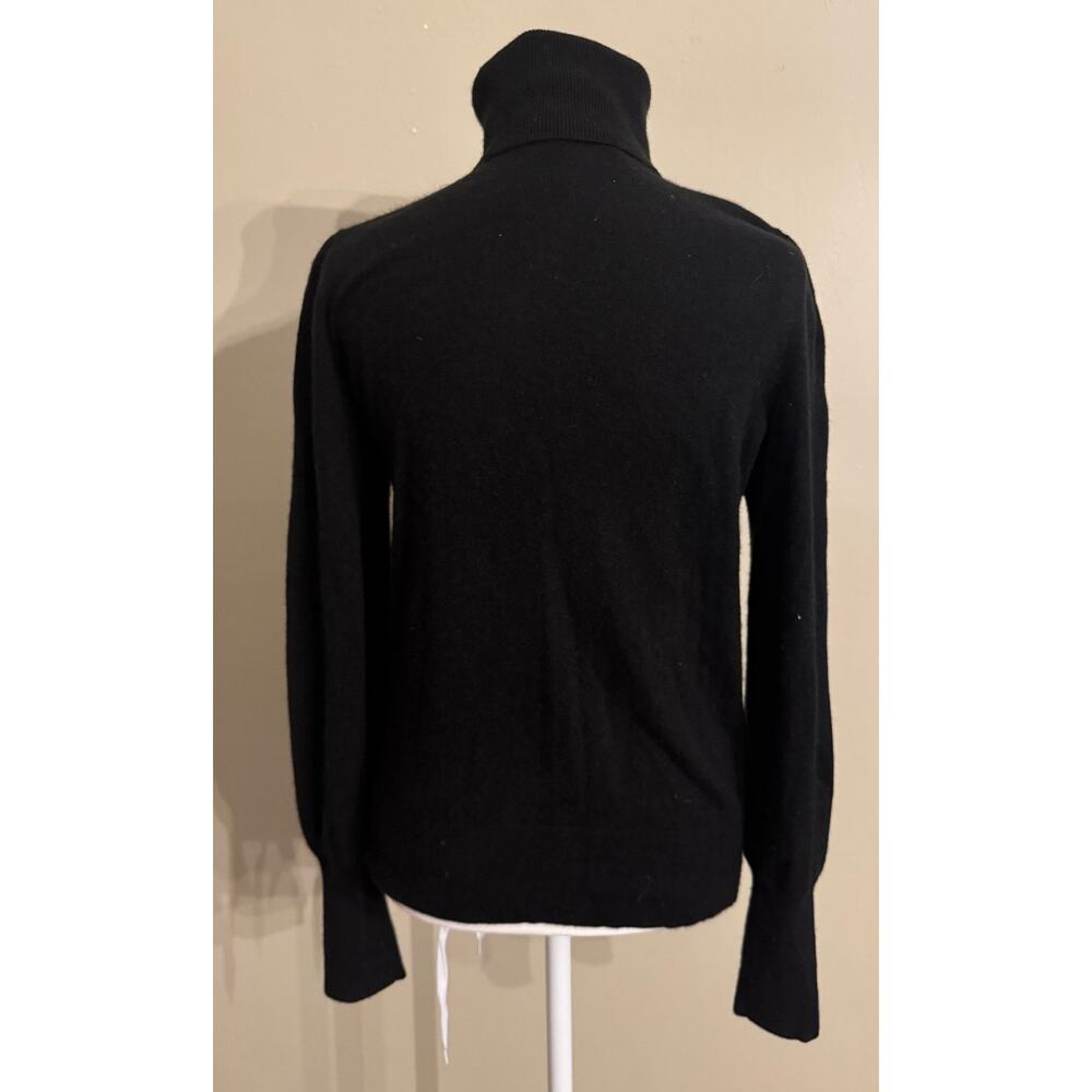 Lauren Black Label Washable Cashmere Turtleneck Sweater Preppy Size S - Picture 2 of 3